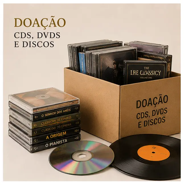 Doação de CD, DVD e Discos em Curitiba — Oba Sebo e Livraria